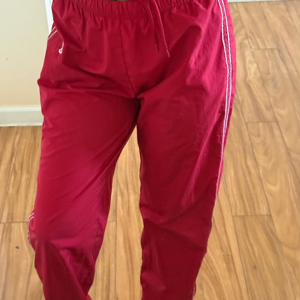 Holloway Red Jogger Pants with White Side Stripe
